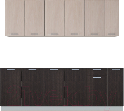 Готовая кухня Интерлиния Мила Лайт 2.3 без столешницы - фото