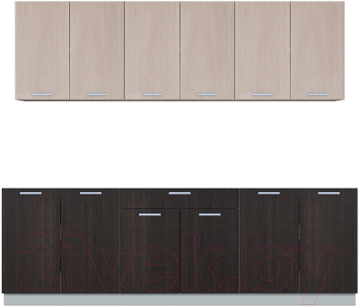 Готовая кухня Интерлиния Мила Лайт 2.4 без столешницы - фото