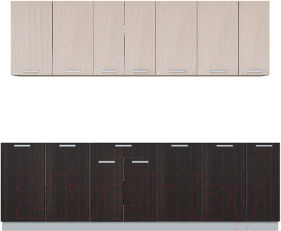 Готовая кухня Интерлиния Мила Лайт 2.5 без столешницы - фото