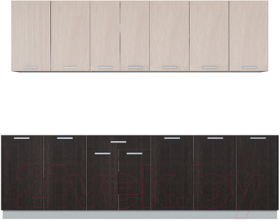 Готовая кухня Интерлиния Мила Лайт 2.6 без столешницы - фото