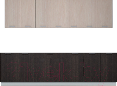 Готовая кухня Интерлиния Мила Лайт 2.8 без столешницы - фото