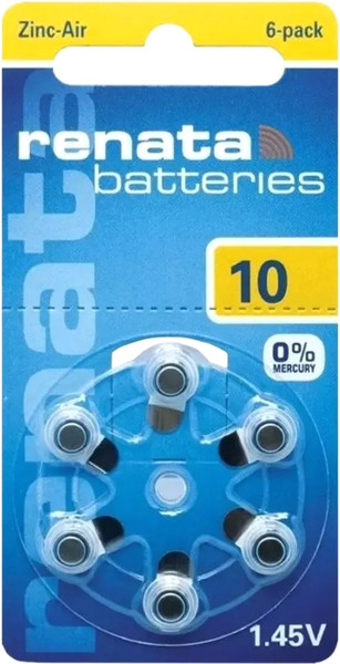 Комплект батареек Renata 10 PR70 - фото