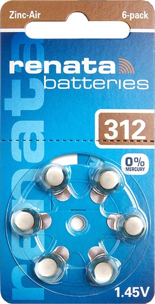 Комплект батареек Renata 312 PR41 - фото