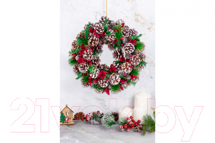 Венок Elan Gallery Заснеженные шишки / 450087