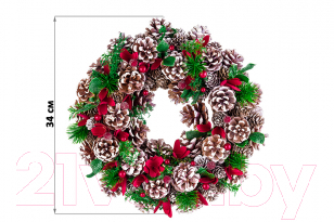 Венок Elan Gallery Заснеженные шишки / 450087