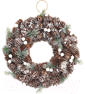 Венок Elan Gallery Снежный лес / 450091 - фото