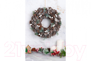Венок Elan Gallery Снежный лес / 450091