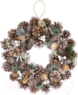 Венок Elan Gallery Снежный лес / 450116 - фото