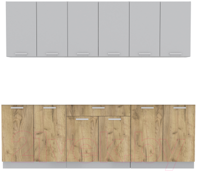 Готовая кухня Интерлиния Мила Лайт 2.4 без столешницы - фото