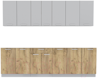 Готовая кухня Интерлиния Мила Лайт 2.6 без столешницы - фото