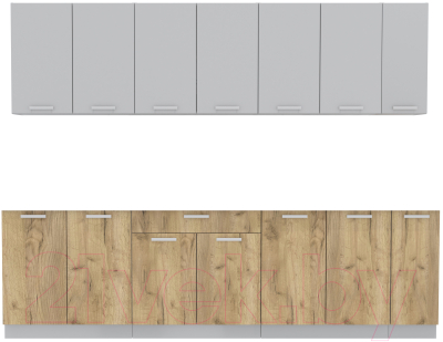 Готовая кухня Интерлиния Мила Лайт 2.7 без столешницы - фото