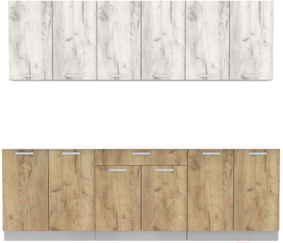 Готовая кухня Интерлиния Мила Лайт 2.4 без столешницы - фото