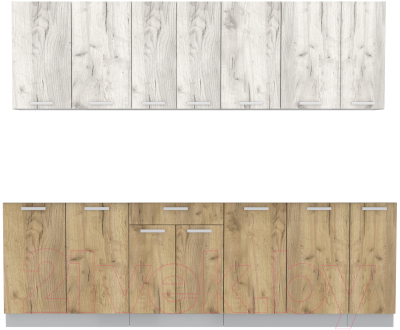 Готовая кухня Интерлиния Мила Лайт 2.5 без столешницы - фото