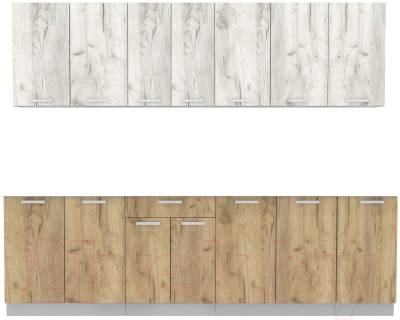 Готовая кухня Интерлиния Мила Лайт 2.6 без столешницы - фото