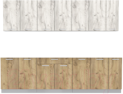 Готовая кухня Интерлиния Мила Лайт 2.7 без столешницы - фото