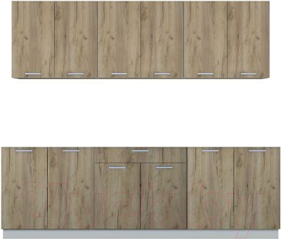 Готовая кухня Интерлиния Мила Лайт 2.4 без столешницы - фото