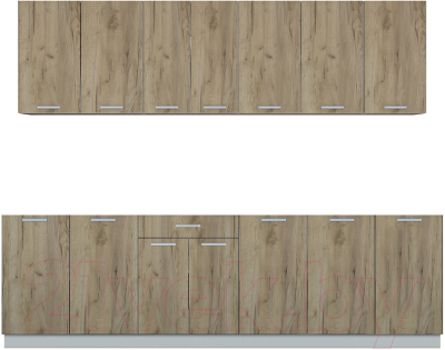 Готовая кухня Интерлиния Мила Лайт 2.6 без столешницы - фото