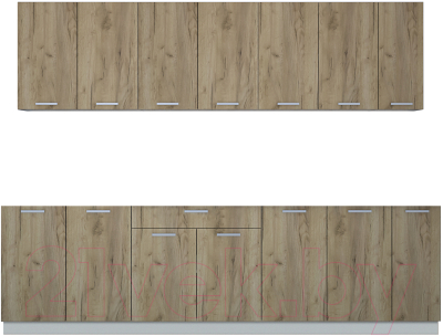 Готовая кухня Интерлиния Мила Лайт 2.7 без столешницы - фото