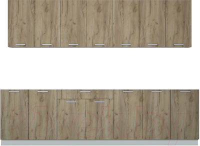 Готовая кухня Интерлиния Мила Лайт 2.8 без столешницы - фото