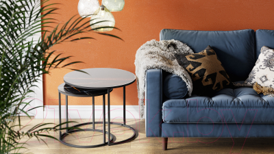 Комплект журнальных столиков Калифорния мебель Стелла (сахара нуар)