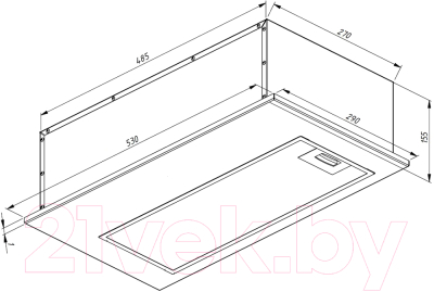 Вытяжка скрытая Akpo Mio 60 WK-12