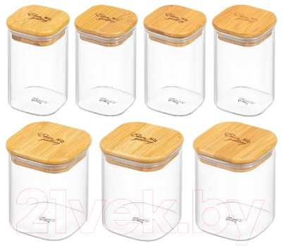 Набор емкостей для хранения Elan Gallery Crystal Glass / 360097