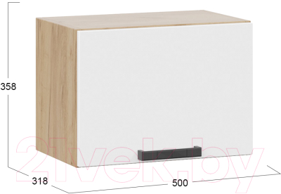 Шкаф навесной для кухни ТриЯ Детройт 1В5Г исп. 2 (дуб крафт золотой/белый глянец)