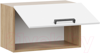 Шкаф навесной для кухни ТриЯ Детройт 1В6Г исп. 2 (дуб крафт золотой/белый глянец)