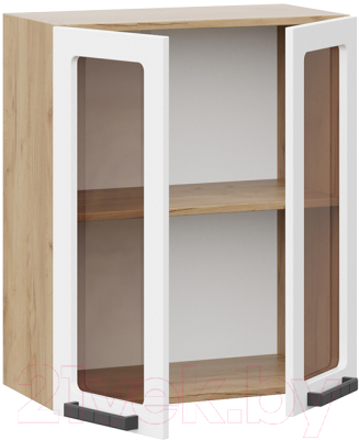 Шкаф навесной для кухни ТриЯ Детройт 1В6С исп. 2 (дуб крафт золотой/белый глянец)