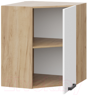Шкаф навесной для кухни ТриЯ Детройт 1В6У исп. 2 (дуб крафт золотой/белый глянец)