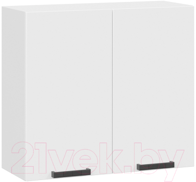 Шкаф навесной для кухни ТриЯ Детройт 1В8 исп. 2 (белый/белый глянец) - фото