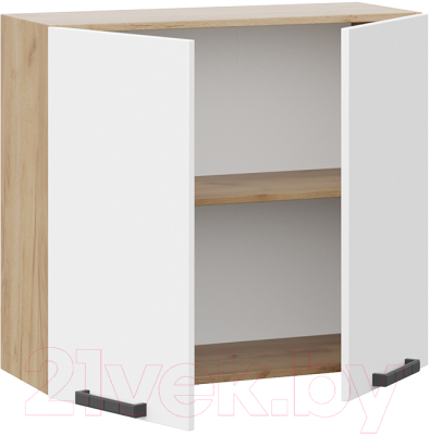 Шкаф навесной для кухни ТриЯ Детройт 1В8 исп. 2 (дуб крафт золотой/белый глянец)