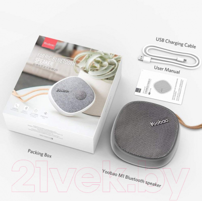 Портативная колонка Yoobao Mini-Speaker M1 (серебристый)
