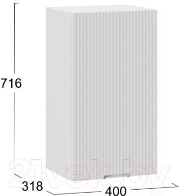 Шкаф навесной для кухни ТриЯ Кимберли 1В4 (белый/сноу)