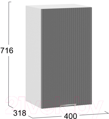 Шкаф навесной для кухни ТриЯ Кимберли 1В4 (белый/титан)
