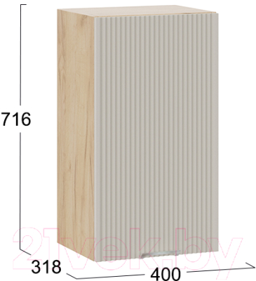 Шкаф навесной для кухни ТриЯ Кимберли 1В4 (дуб крафт золотой/крем)