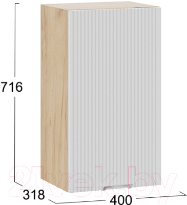 Шкаф навесной для кухни ТриЯ Кимберли 1В4 (дуб крафт золотой/сноу)