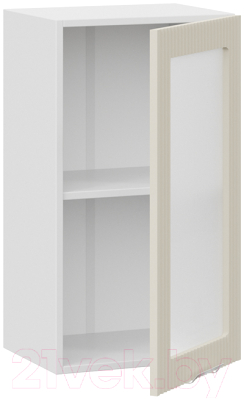 Шкаф навесной для кухни ТриЯ Кимберли 1В4С (белый/крем)