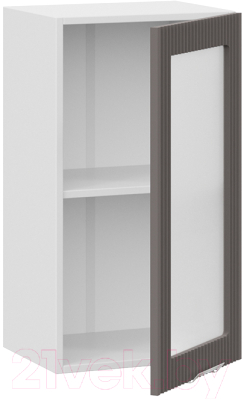 Шкаф навесной для кухни ТриЯ Кимберли 1В4С (белый/муссон)