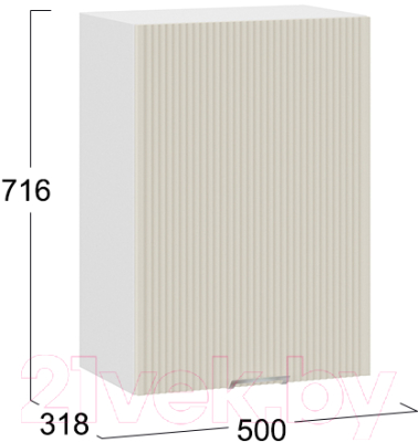 Шкаф навесной для кухни ТриЯ Кимберли 1В5 (белый/крем)