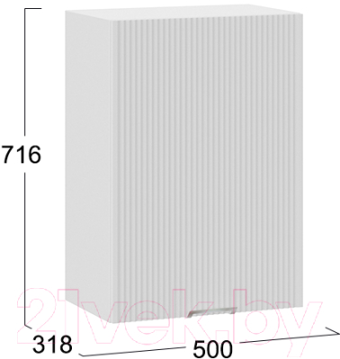 Шкаф навесной для кухни ТриЯ Кимберли 1В5 (белый/сноу)