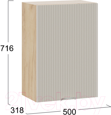 Шкаф навесной для кухни ТриЯ Кимберли 1В5 (дуб крафт золотой/крем)