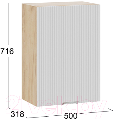 Шкаф навесной для кухни ТриЯ Кимберли 1В5 (дуб крафт золотой/сноу)