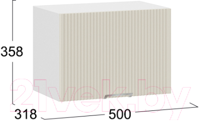 Шкаф под духовку ТриЯ Кимберли 1В5Г (белый/крем)