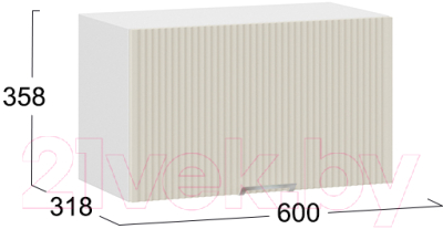 Шкаф под духовку ТриЯ Кимберли 1В6Г (белый/крем)