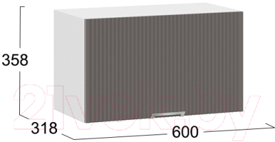 Шкаф под духовку ТриЯ Кимберли 1В6Г (белый/муссон)