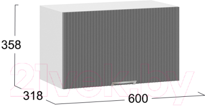 Шкаф под духовку ТриЯ Кимберли 1В6Г (белый/титан)