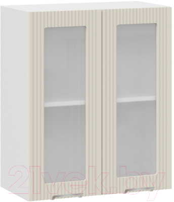 Шкаф навесной для кухни ТриЯ Кимберли 1В6С (белый/крем) - фото