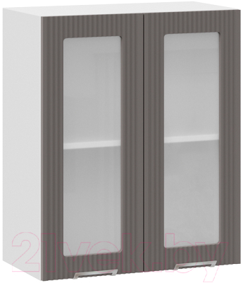 Шкаф навесной для кухни ТриЯ Кимберли 1В6С (белый/муссон) - фото