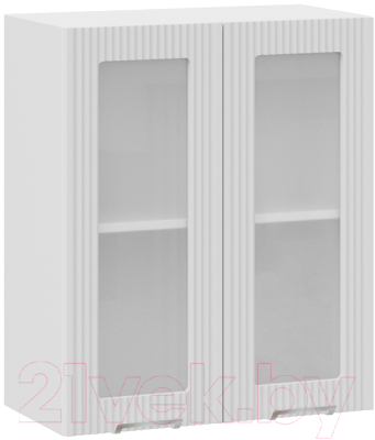 Шкаф навесной для кухни ТриЯ Кимберли 1В6С (белый/сноу) - фото